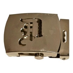 Old English Initial Belt Buckle A To Z Silver Metal Letter Buckle Only