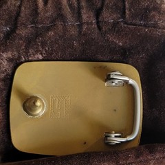 Gold Tone Engraved Floral Western Mens Belt Buckle Monogram Initial « A » with Bag