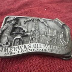 Arroyo Grande Buckle Co American Oil Worker 1986 Belt Buckle LE #361/5000 1.5&Prime;