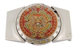 Removable Lighters & Belt Buckle Combo Aztec Calander New Mayan Men&rsquo;s Western