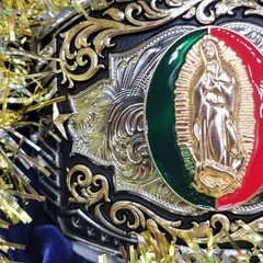 Guadalupe Virgin Mary Belt Buckle Western Style Hebilla Vaquera Con Virgen