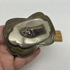 Vintage Truck Trailer Metal Belt Buckle Trucker