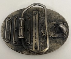 1980s vintage SOUTHERN OUTDOORS belt buckle SOLD BRASS made in USA western