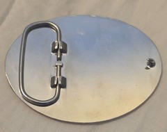NRA Life Member Oval Logo Belt Buckle Metal Western Gold/Silver Fits 1.5&Prime;