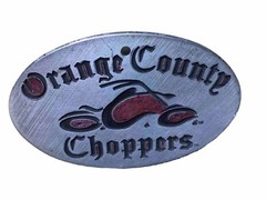 2004 West Coast Choppers Belt Buckle Brushed Steel & Black/Red