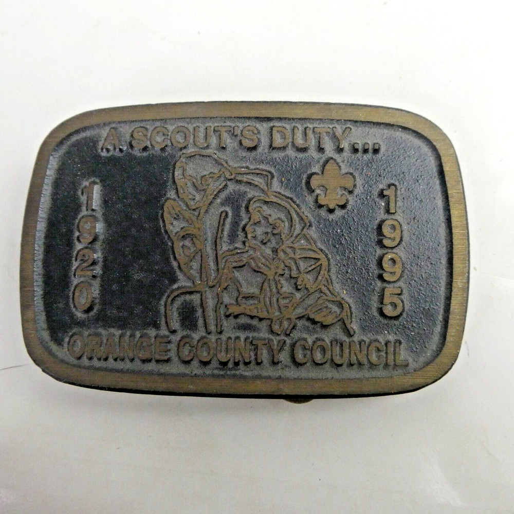 Boy Scouts of America Orange County Council BSA Belt Buckle Dyna 75 Anniversary