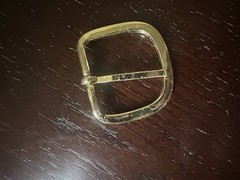Gold Tone Simple Rectangle Belt Buckle Fits 1.73&Prime; Belt