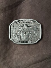 Liberty Collection Silver Tone 100 Years of Liberty Belt Buckle..