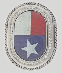 State of Texas USA Flag Belt Buckle Western Rodeo Men Iced Style Silver Cowboy