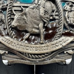 Vintage Bergamot Brass Works Championship Rodeo Belt Buckle 1980 Made in USA