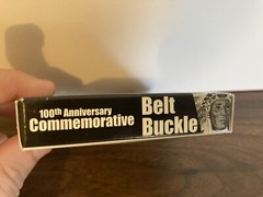 Red Man Belt Buckle 100 Year Anniversary Metal 2004 In Box NOS