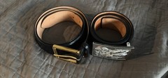 Louis Vuitton Metal Buckle Belt Travel Requisite design Used From Japan