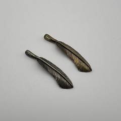 Brass Feather Charm,Necklace DIY Pendants,Keychain Charm lot