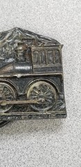 VTG 1977 Capt Hawks Sky Patrol General Steam Locomotive Train Belt Buckle Up 5