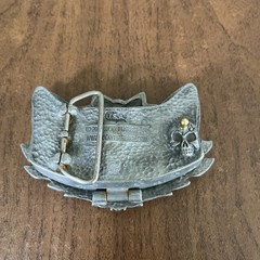 lucky 13 Apparel Y2K belt buckle cat Secret Compartment Rare!! Goth Emo
