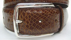 Sterling 925 buckle 1.5&Prime; Genuine Alligator belt sizes 32 to 44 SHANTPETER U.S.A.