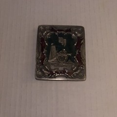 V1975 Bergamont Brass & Enamel Works Civil War Cannon Buckle F132 Made in USA