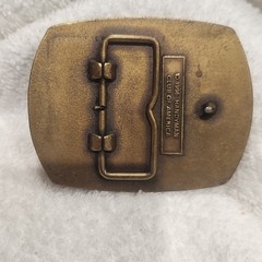Belt Buckle Brass Tone Hammer Vintage 1996 Handyman Club of America Life Member