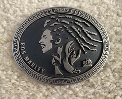 Vintage Bob Marley Metal Oval Belt Buckle