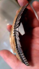 Native Style Eagle Carved Hand Made Design Sterling Silver Turquoise Buckle Belt