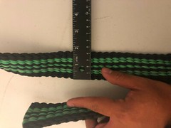 New Handmade Nylon braided Men Women Belt Green Black 48in No Buckle