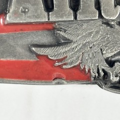 Vintage USA United States Air Force Military Belt Buckle 1.75” Flag Eagle Pewter