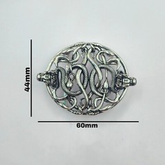 Stunning Vintage Dragon Design In 935 Argentium Silver Men&rsquo;s Biker Belt Buckle