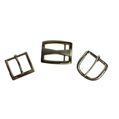 Frame Style Belt Buckles Lot 3 Different Silver Gold Replacement Craft Supplies