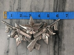 Star & Guns Firearms Tommy Gun Sub Machines Silver Chrome Belt Buckle Hot Topic?