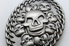 New Men / Women Silver Metal Belt Buckle Fashion Skeleton Skulls Devil Death Emo