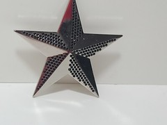 Silver With Black Sparkling Stones. Star Metal Fashion Belt Buckle