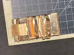 Replacement formal slide style black & copper or rose gold color belt buckle