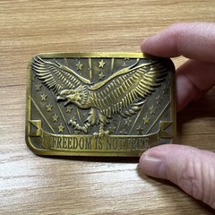 Freedom Isn’t Free Belt Buckle 2014 Sponsored Patriotic Eagle