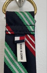 Tommy Hilfiger Mulicolor D Ring Belt Striped Fabric – Size Small