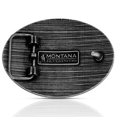 Montana Silversmiths Attitude Frontier Pride Buffalo Skull Western Belt Buckle