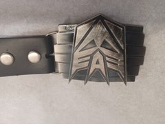 2007 TRANSFORMER BELT BUCKLE – HEAVY Hasbro with belt very nice 38in BELT