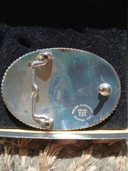 Montana Silversmiths Silver/Gold-Tone Oval Engraved « A » Western Belt Buckle