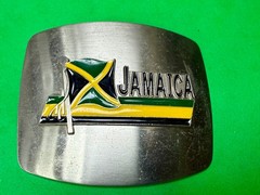 Jamaican Country Flag Jamaica Rasta Rastafarian Patriotic Belt Buckle