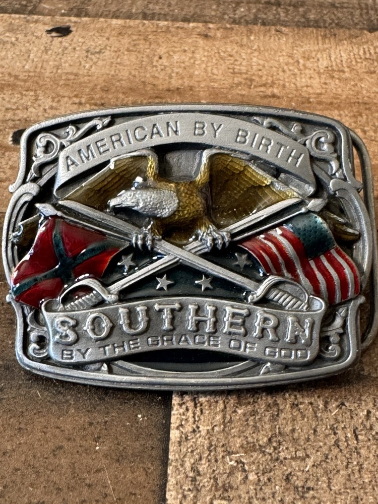 Mens belt Buckle bergamot Works 1986 Cowboy Western Southern By Grace Of God US