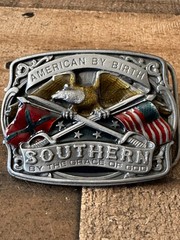 Mens belt Buckle bergamot Works 1986 Cowboy Western Southern By Grace Of God US