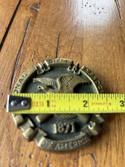 1978 Brass Belt Buckle NRA National Rifle Association Of America 1871