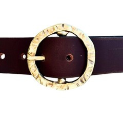 Handmade Solid Brass Belt Buckle USA | 1.5&Prime; « CIRCLE of LIFE » Artisan Buckle Men