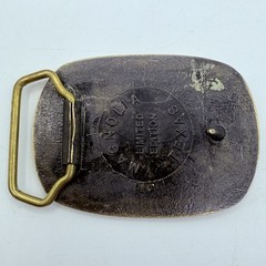 VINTAGE 80S MND DRILLING CORP OILFIELD OIL AND & GAS SOLID BRASS BELT BUCKLE