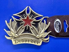 Disorder Iron Maltese Cross Doves NOS Silver Moon Creations Belt Buckle