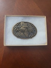 Vintage Bronze Crown Royal Belt Buckle