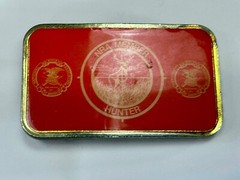 Nra Member Hunter – Rare Orange & Bass Color Gun Rights Collectors Belt Buckle