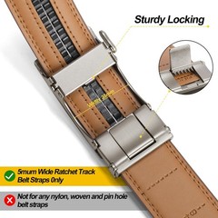 SENDEFN 35MM Ratchet Belt Buckle Only for 1 For Width 1 3/8, D-silver