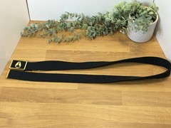 NIXON VINTAGE BELT & BUCKLE GOLD AND BLACK