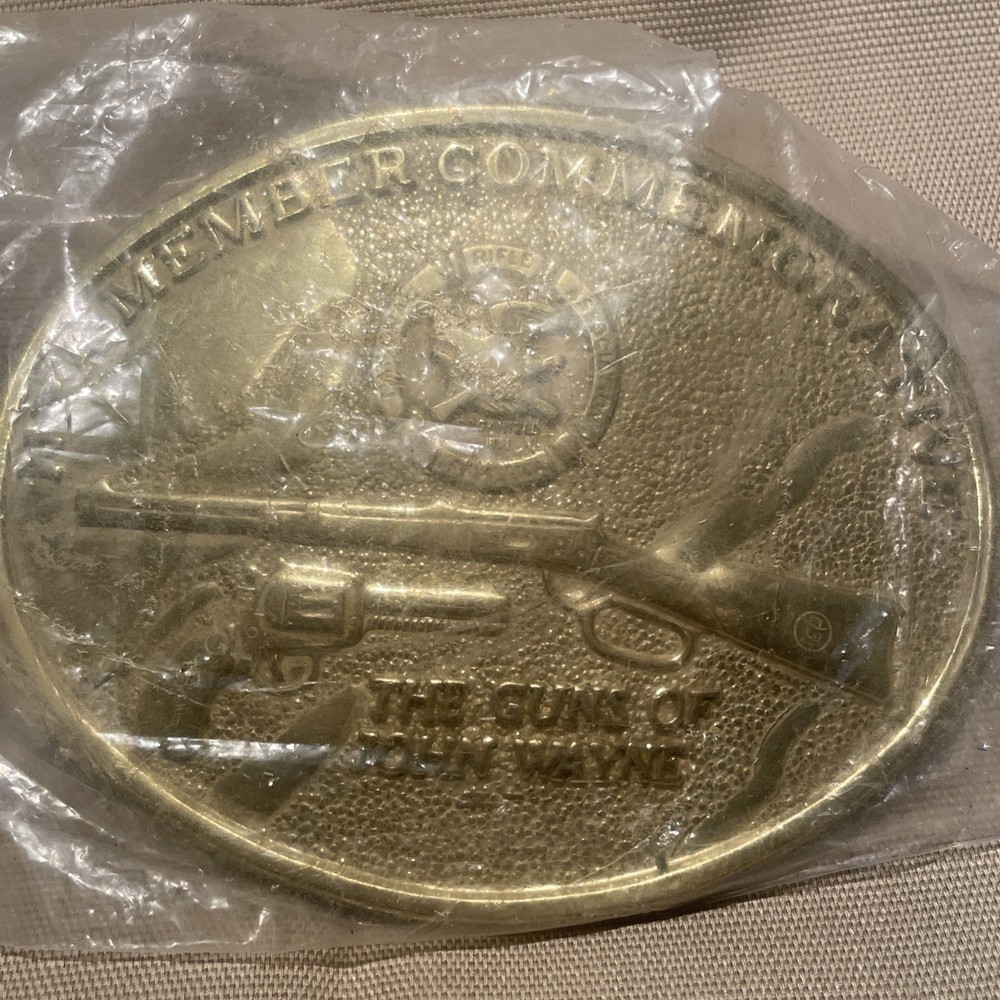 NRA member commemorative Brass Belt buckle the guns of John wayne New
