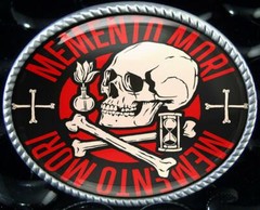 Memento Mori Belt Buckle – Victorian Skull Handmade Silver Buckle – 134-4